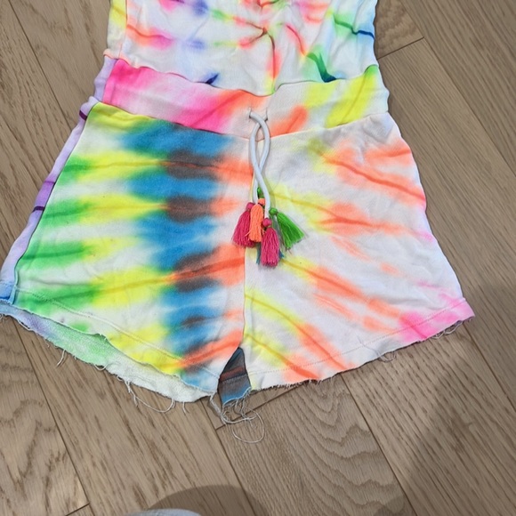Flowers by Zoe, neon tie-dye, strapless ROMPER, small/ 6 - Picture 2 of 8